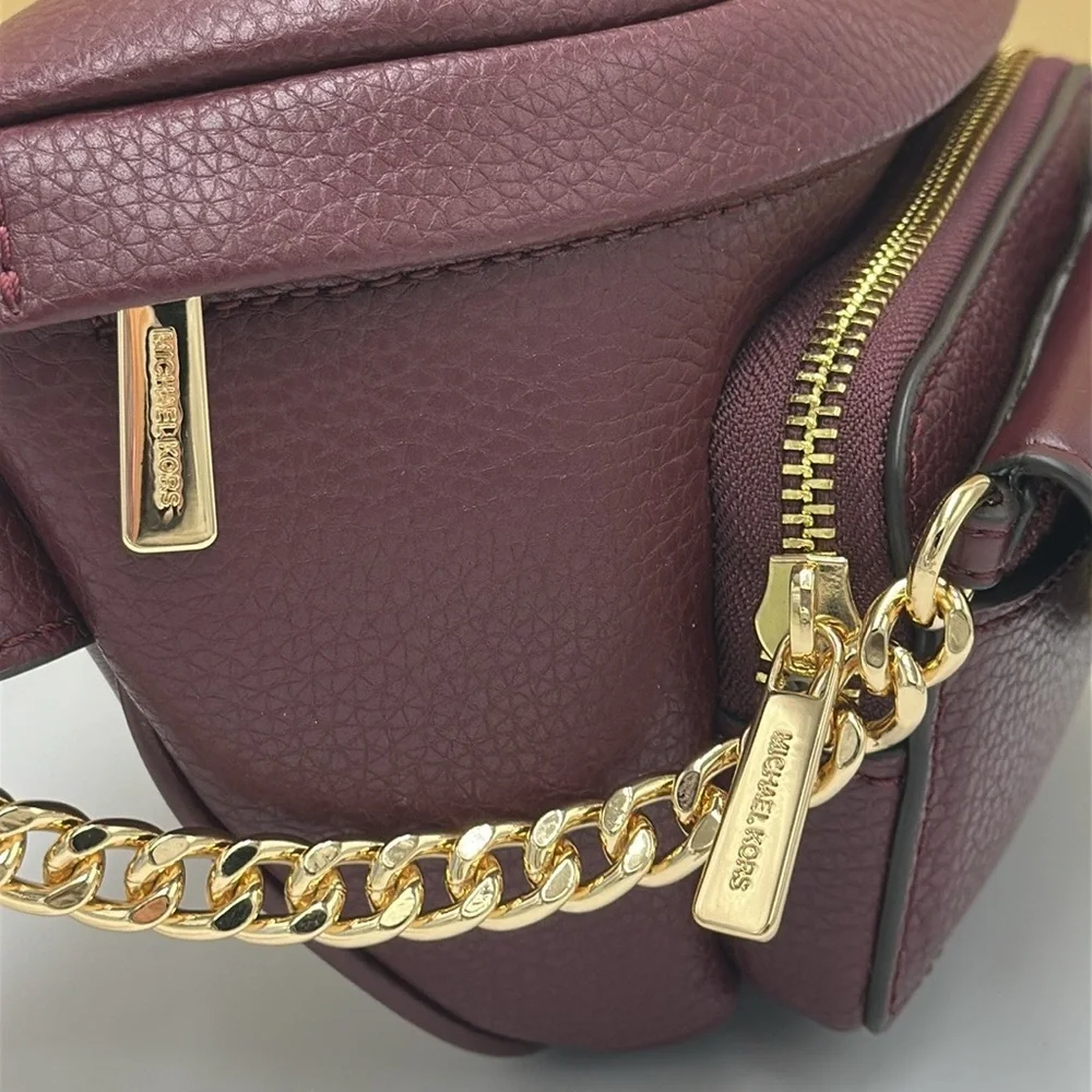 Michael Kors Maisie 2 In 1 Small Leather Waist pack Fanny pack Bag (Oxblood) MK